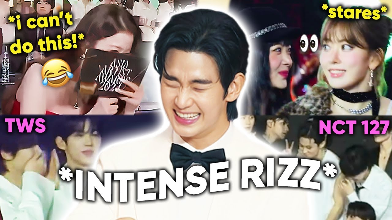 Kpop idols nervous reaction to Kim SooHyun (Wonyoung, Sakura, NCT 127, TWS) FUNNY moments | AAA 2024