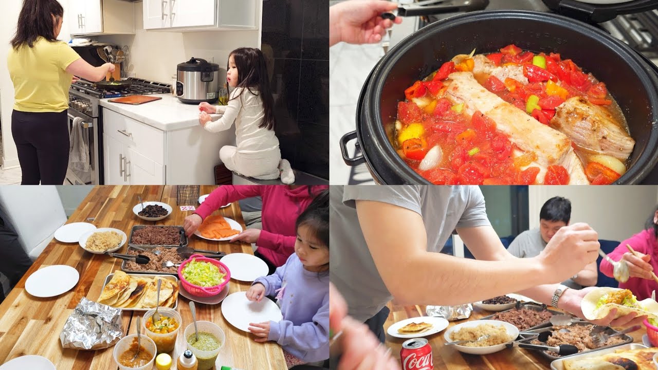 Mom of 3 | Invited my sister over to eat delicious homemade tacos | A big family with love