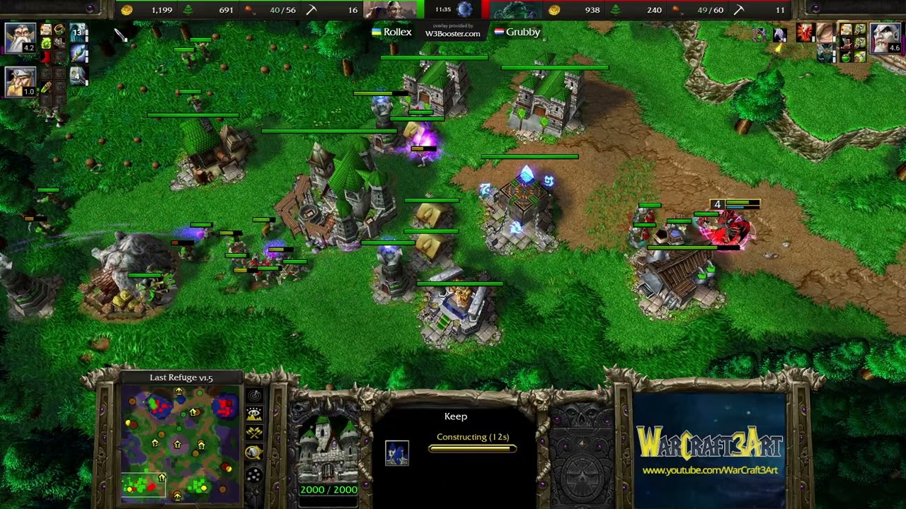 Grubby(UD) vs Rollex(HU) - Warcraft 3: Classic - RN9072