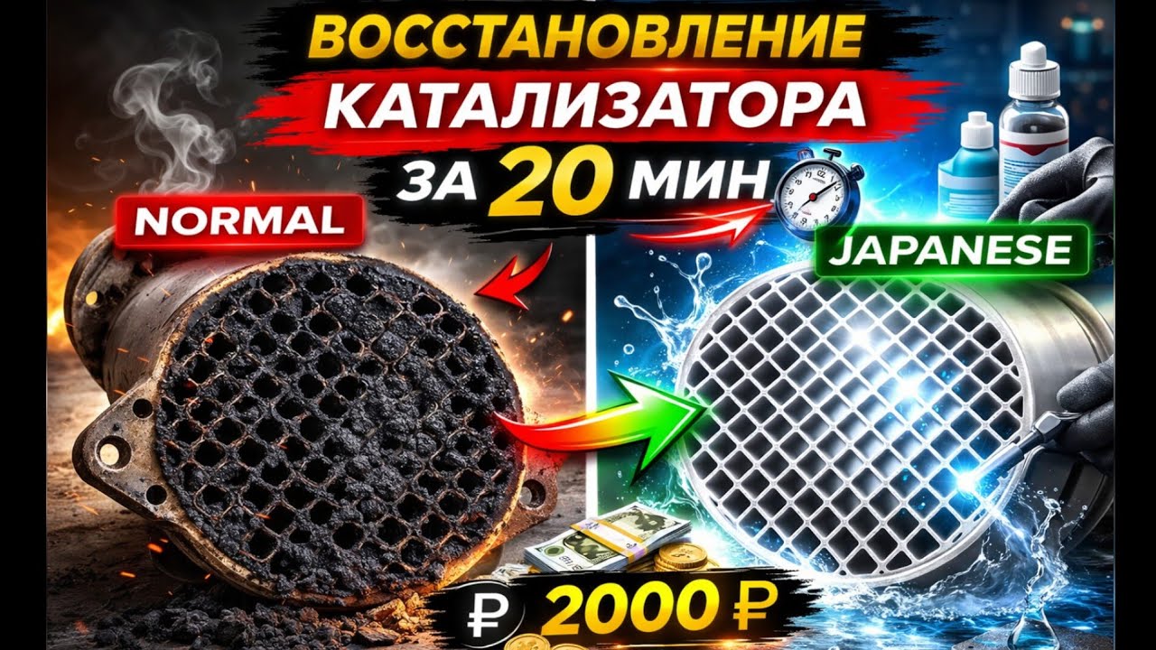 «Как восстановить катализатор за 20 минут и 2000 ₽ — проверенный японский метод»