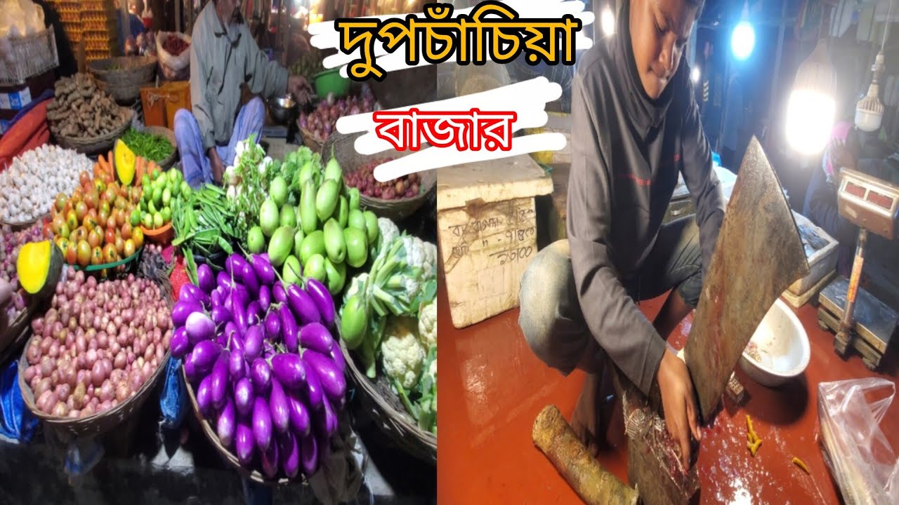 দুপচাঁচিয়া বাজারে বাজার করলাম। 