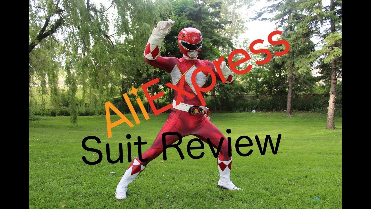 MMPR Red Ranger cosplay suit Review from AliExpress