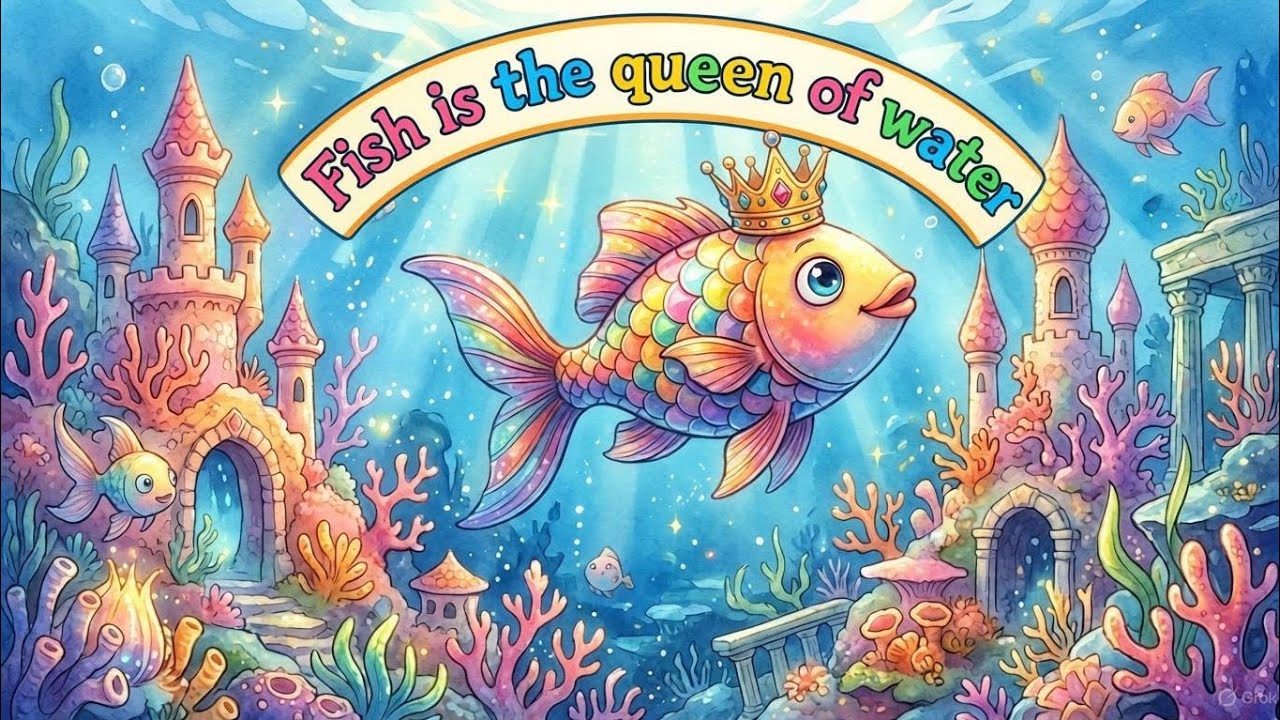 Machli Jal ki Rani hai ( English Version) Fish is the queen of water. #learnenglish #nurseryrhymes 