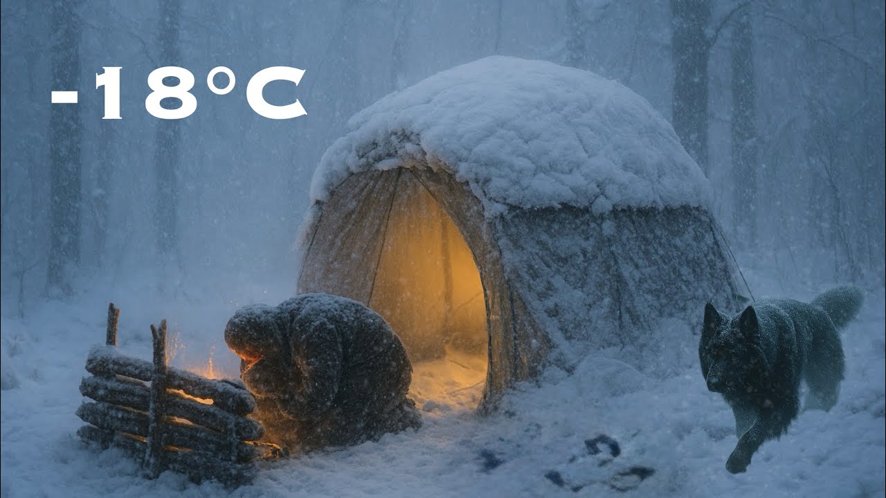 Caught in a –18°C Blizzard: No Tent, No Sleeping Bag, Surviving the Wild