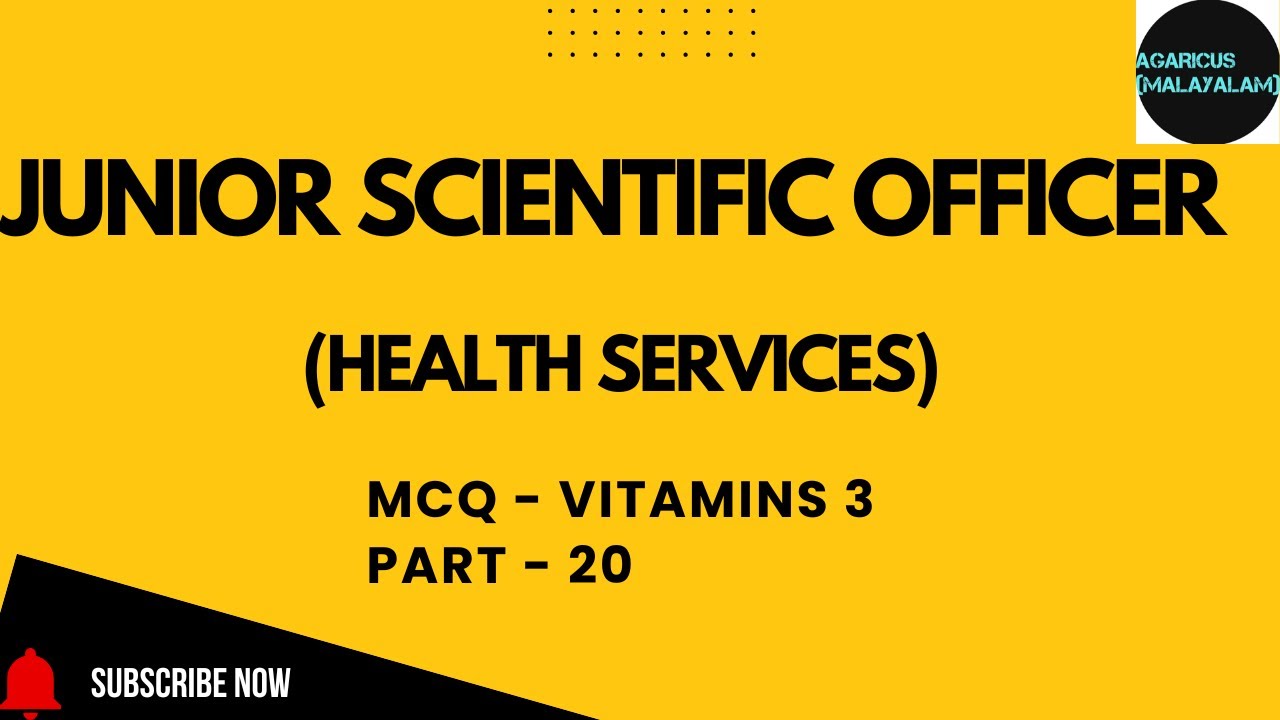 JUNIOR SCIENTIFIC OFFICER IN HEALTH SERVICES | MCQ