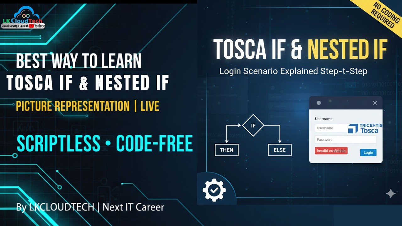 TOSCA IF & NESTED IF Explained  Real Time Login Scenario  No Coding Required