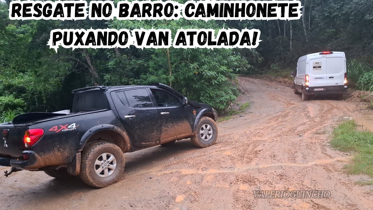 CAMINHONETE 4x4 GUINCHANDO NO BARRO | RESGATE NA LAMA e a força da caminhonete 4x4 em ação.