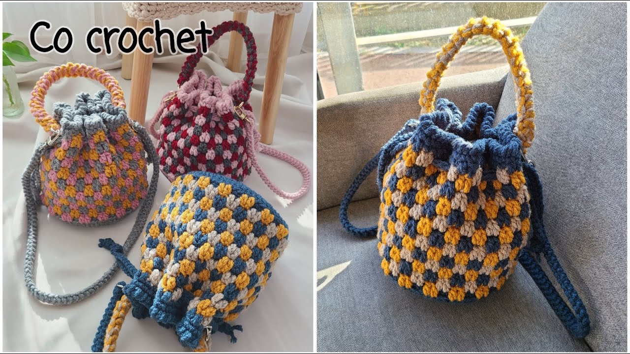 새콤달콤 젤리믹스백 🩷💛🩵코바늘 가방 crochet bag