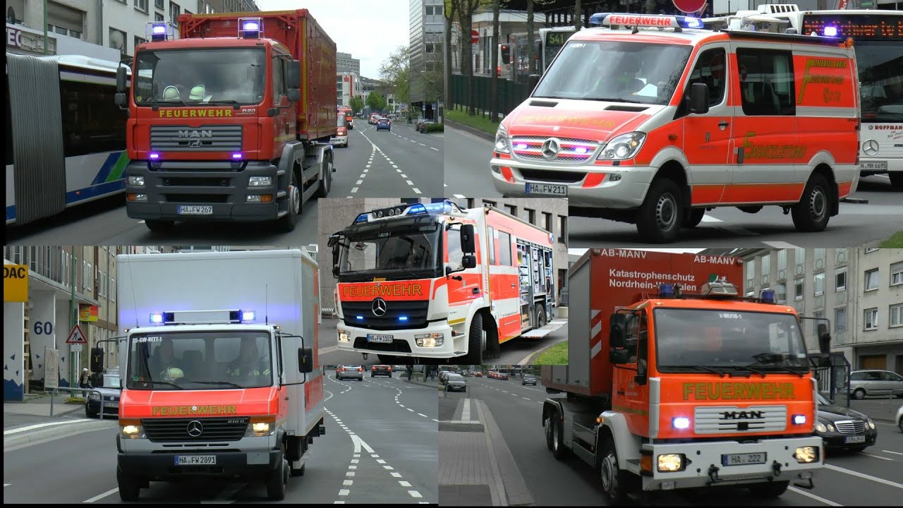 [GROßÜBUNG IN HAGEN] Einsatzfahrten Feuerwehr & Rettungsdienst Hagen und Umgebung