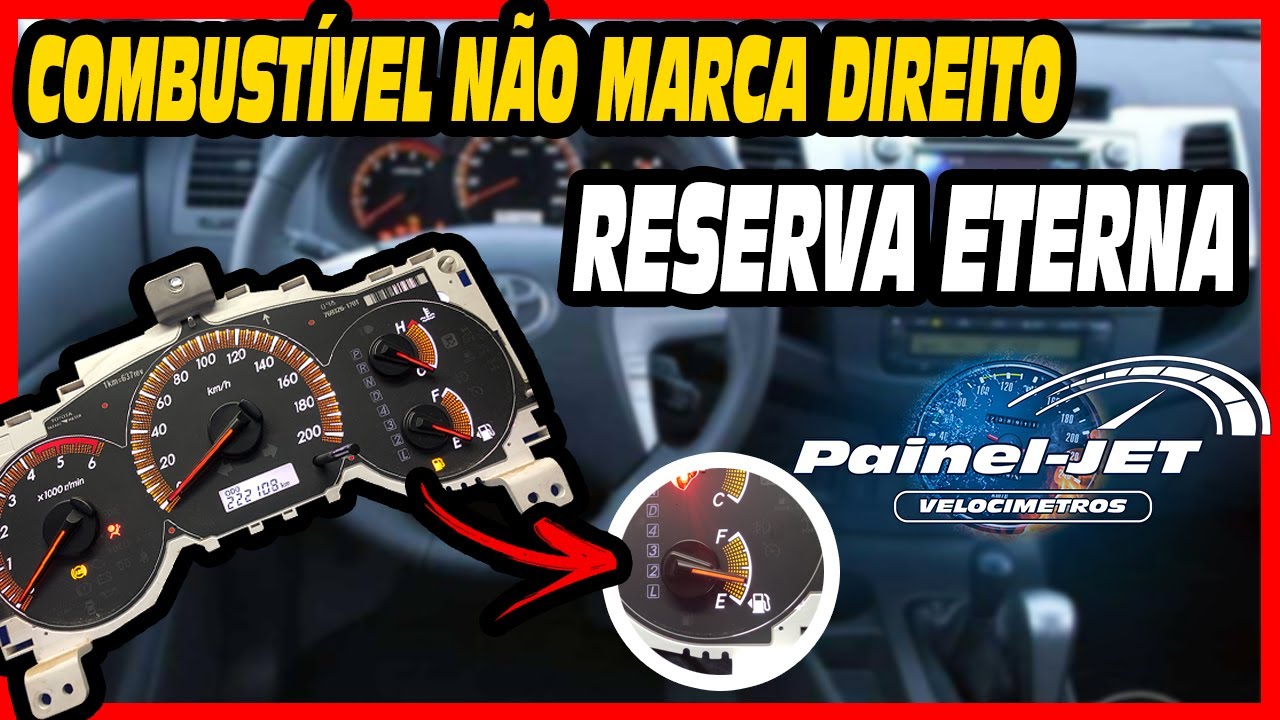 Painel Hilux 2006 a 2015 Ponteiro combustível - Defeito no marcador combustível SW4 RESERVA ERRADA