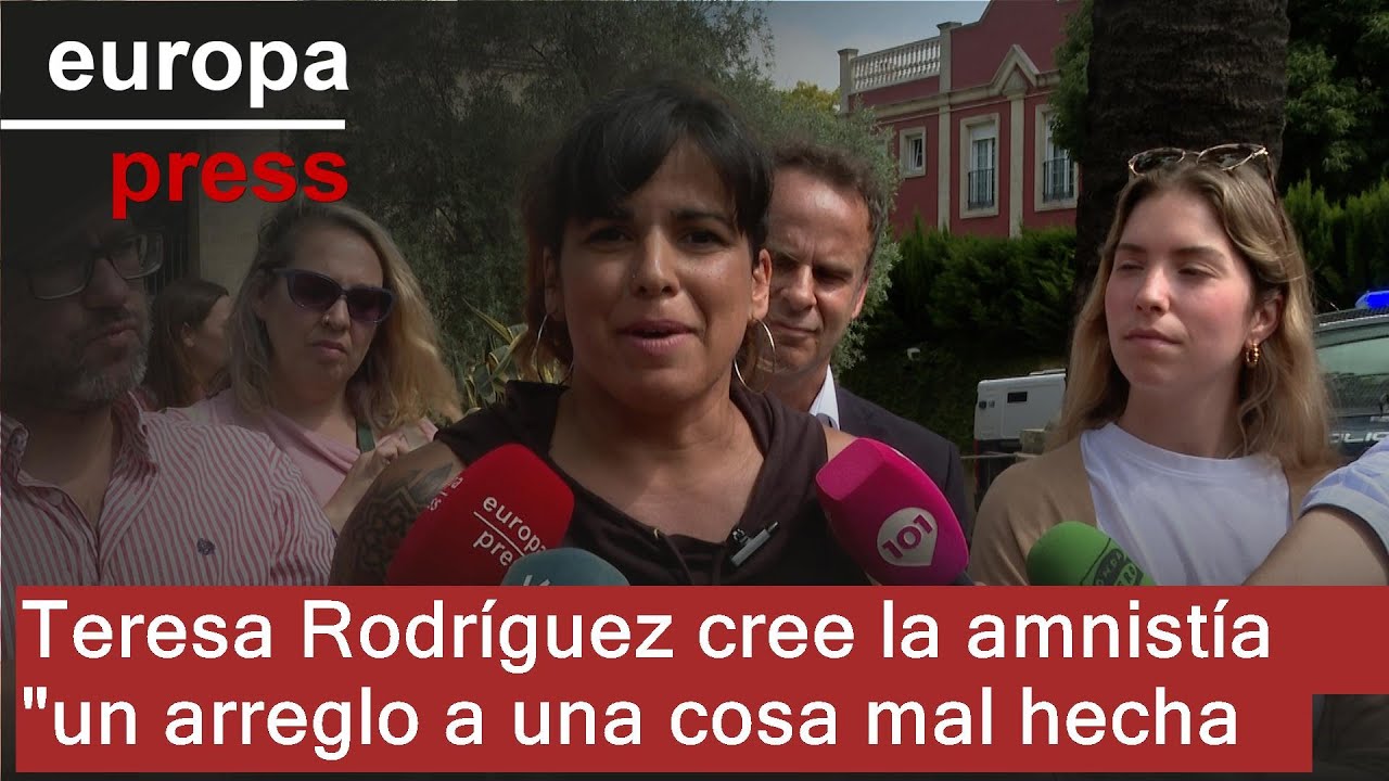 Teresa Rodríguez cree la amnistía 