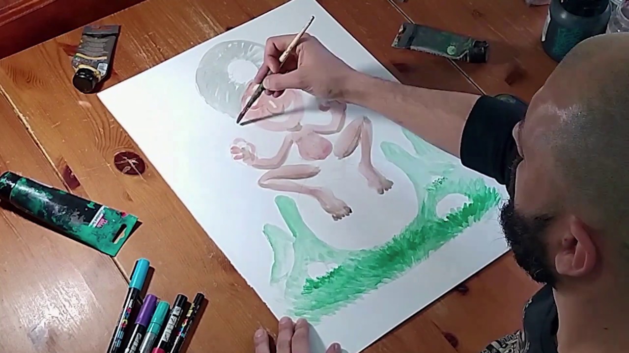 Watercolors Charas Time-laps By Korvo ft. JustBob