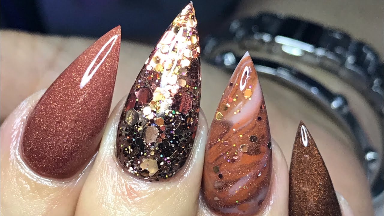 Acrylic nails | Autumnal design set 2019