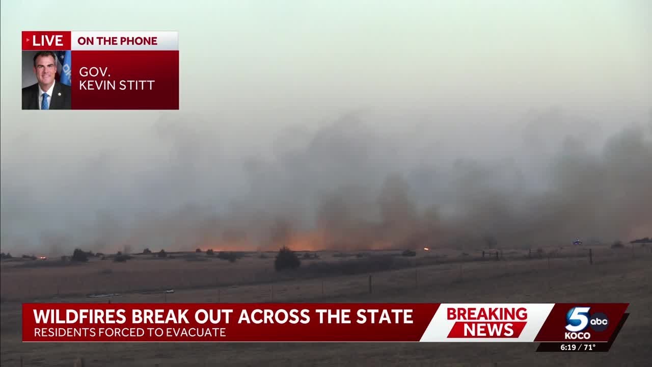 Gov. Kevin Stitt says the state is coordinating resources to help with wildfires across Oklahoma