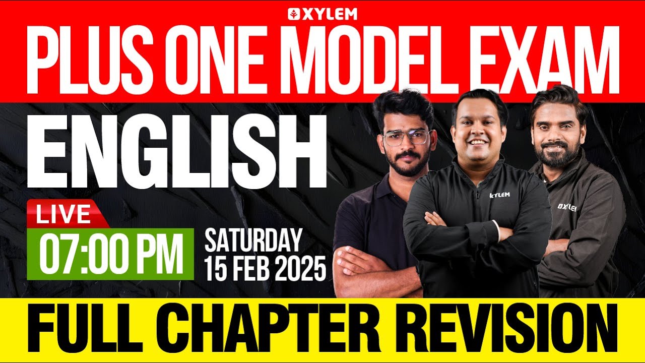Plus One Model Exam English - Full Chapter Revision  | Xylem Plus One