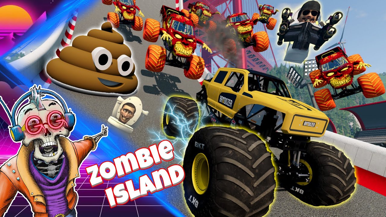 Monster Jam INSANE Zombie Island Adventure #44 | Гонки, фристайл и скоростные прыжки
