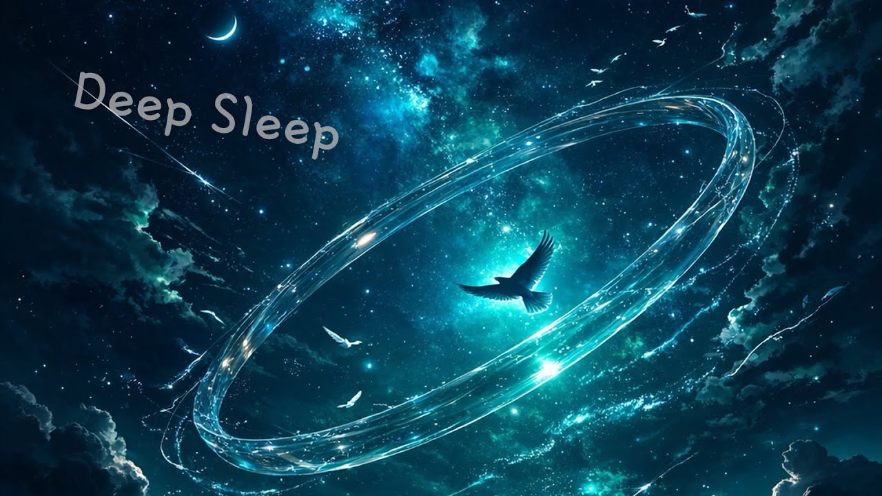 Silent Flight Through the Emerald Cosmic Ring | Deep Sleep Ambience