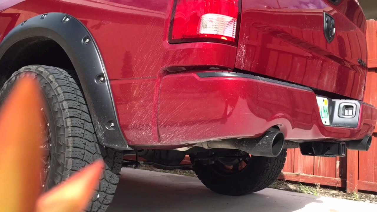 2014 RAM 5.7 HEMI Stock vs. Flowmaster 40's Before and After