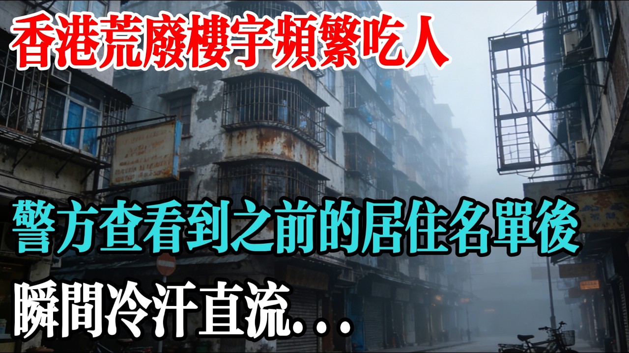 香港荒廢樓宇頻繁吃人，警方查看廢樓之前的居住名單，瞬間冷汗直流！#民間故事#留白故事社