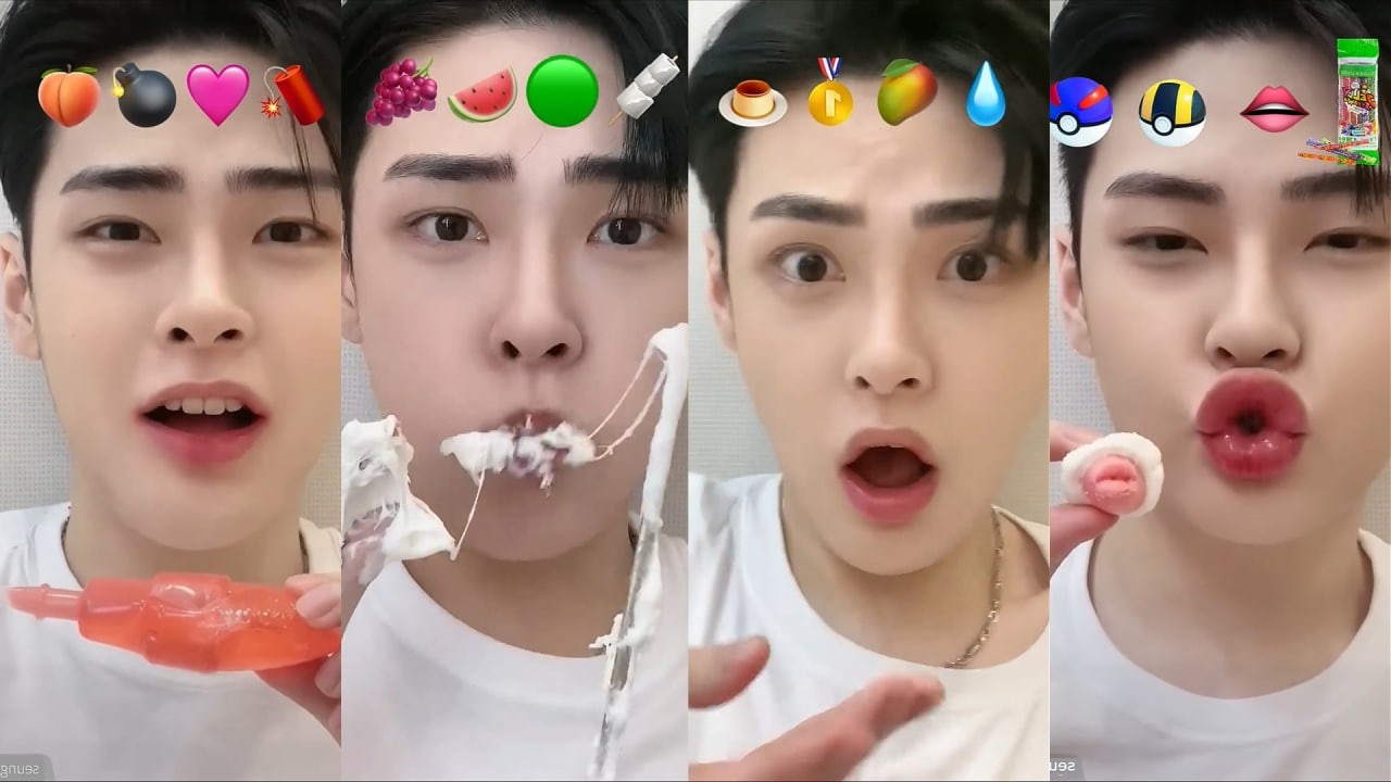ASMR SATISFYING EMOJI FOOD MUKBANG 🌈 Most Relaxing Eating Sounds Compilation 3