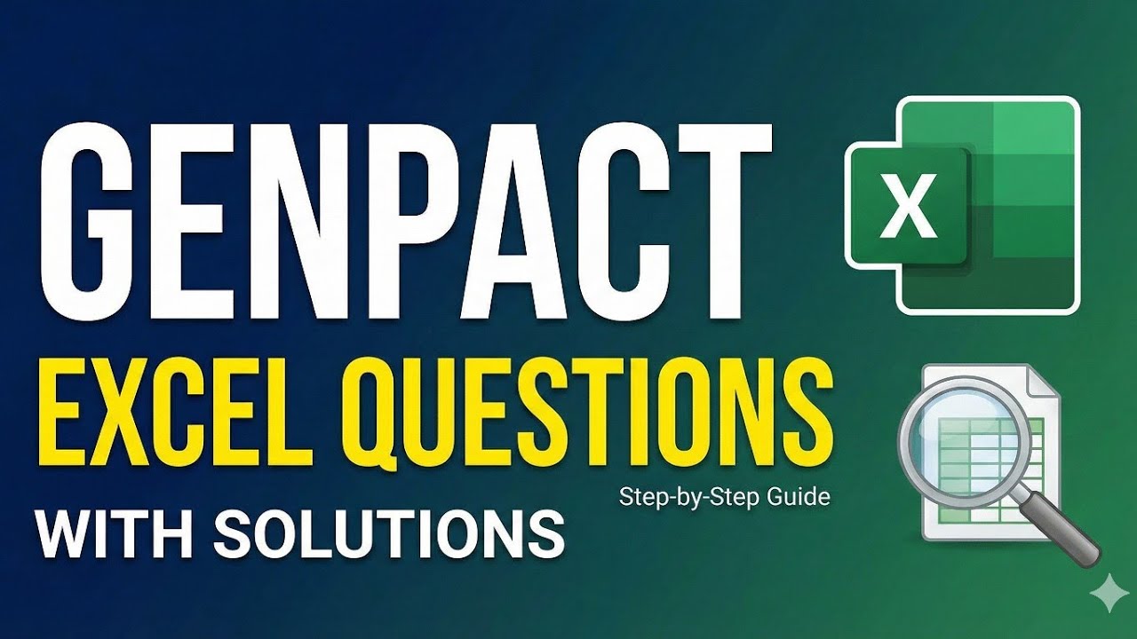How to Pass Genpact Excel Assessment Test | Real Questions Solved!