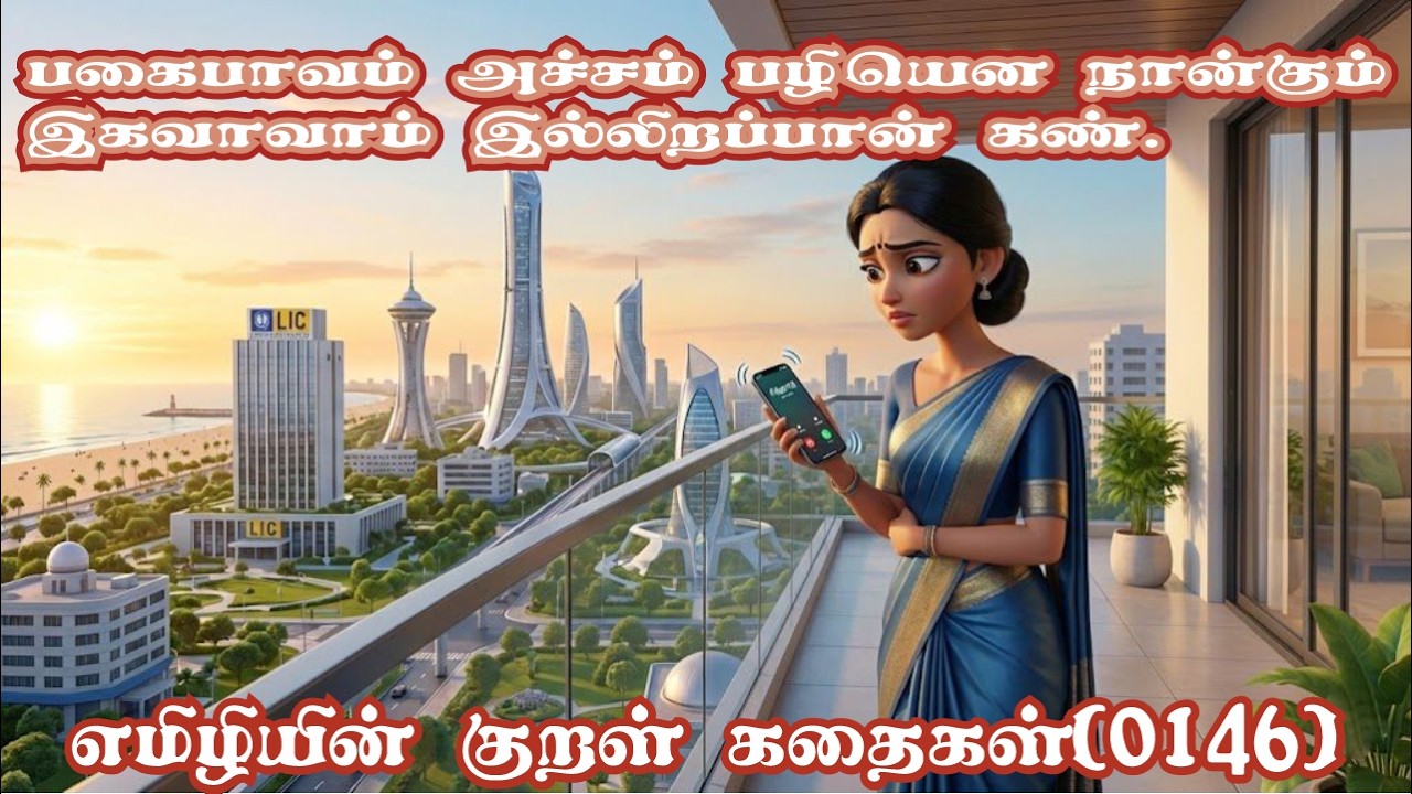 Emilyin Kural 0146 எமிலியின் குறள்: பகைபாவம் அச்சம் பழியென நான்கும் இகவாவாம் இல்லிறப்பான் கண்.