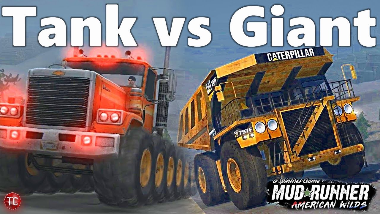 SpinTires MudRunner: TANK TRUCKS vs GIANT DUMP TRUCK