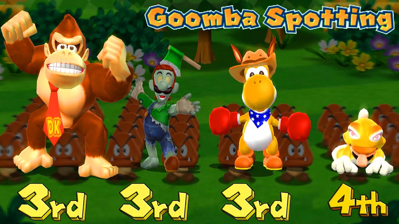 Mario Party 9 Garden Battle - Donkey Kong vs Luigi vs Yoshi vs Mario (Master Difficulty)#mario