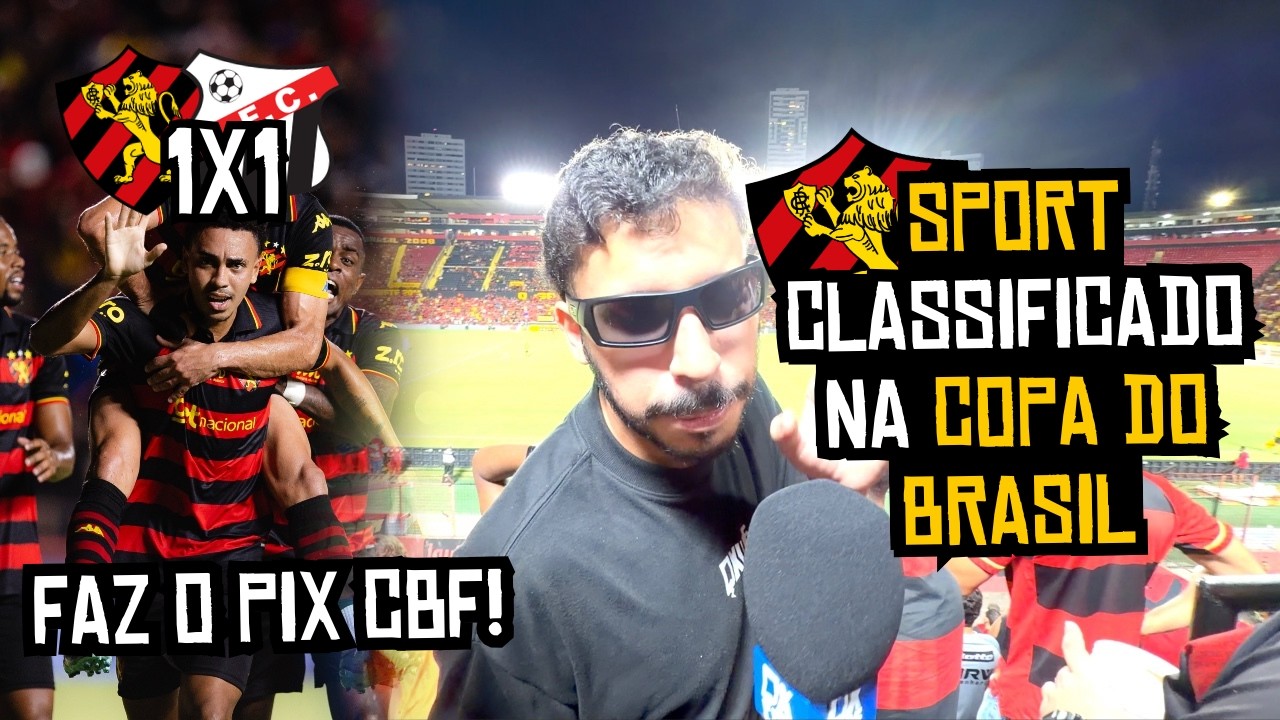 SPORT CLASSIFICADO NA COPA DO BRASIL | SPORT 1X1 ANAPOLIS  | UM MALUCO NO ESTÁDIO