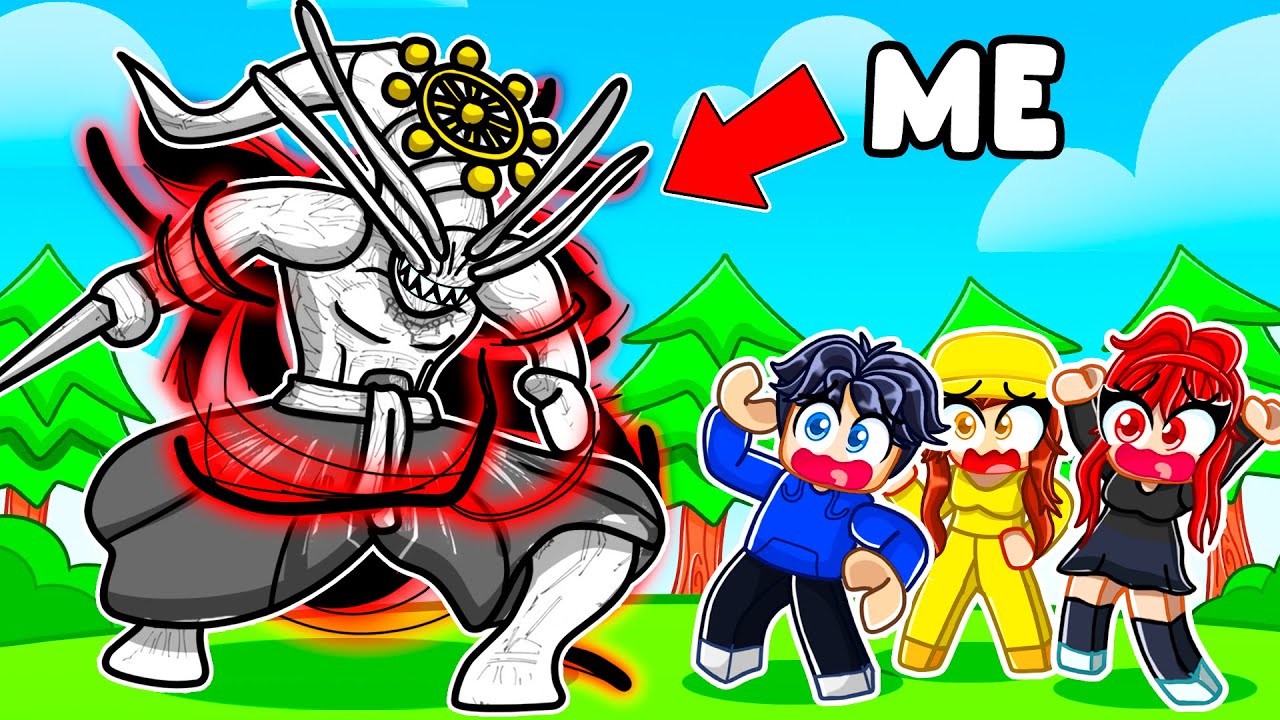 Использую OP MAHORAGA MOVESET, чтобы троллить моих друзей в Anime Battlegrounds Roblox!