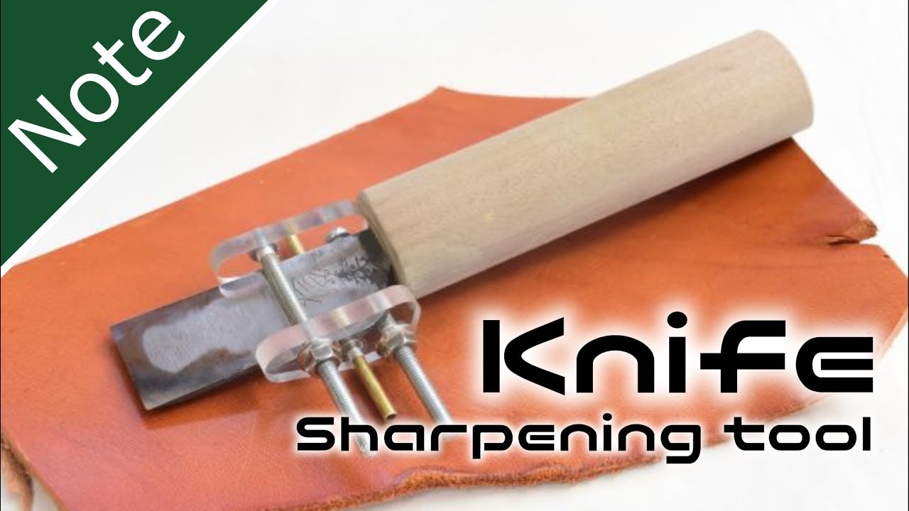 Knife Sharpening Tool：冶具を使った革包丁の砥ぎ方【自作工房】