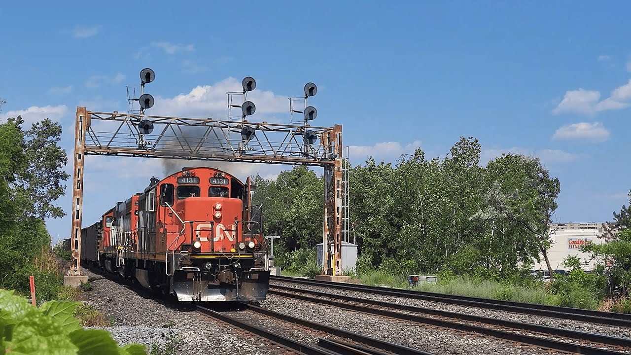 CN GP9RM 4131 Leads CN L554! June/July, 2025