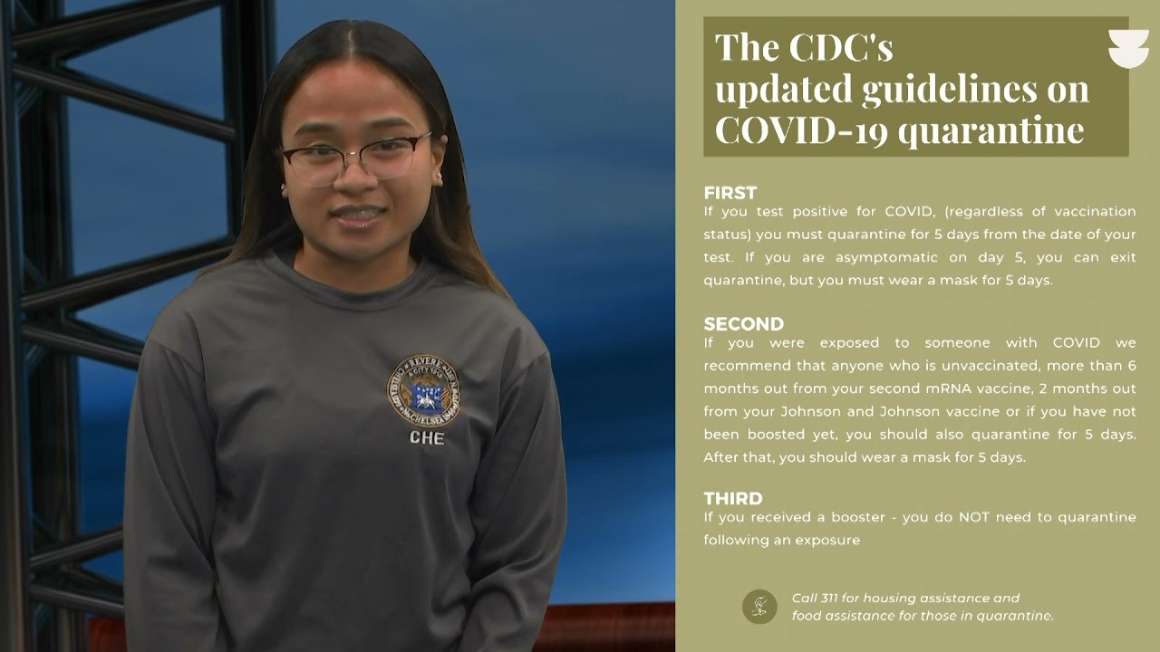 The newest CDC guidelines for quarantine Jan 2022 - English