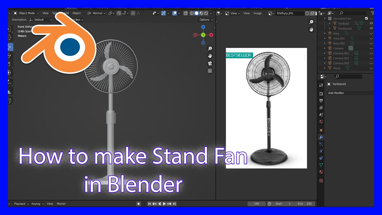 How to make Stand Fan|Blender Tutorial|Beginners