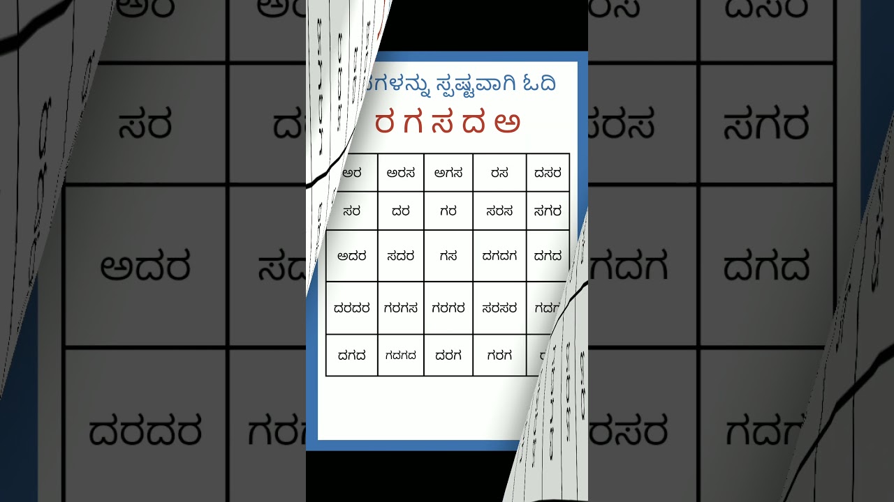 Kannada Reading Practice Worksheet | Maathemaanikya| #shorts #viral