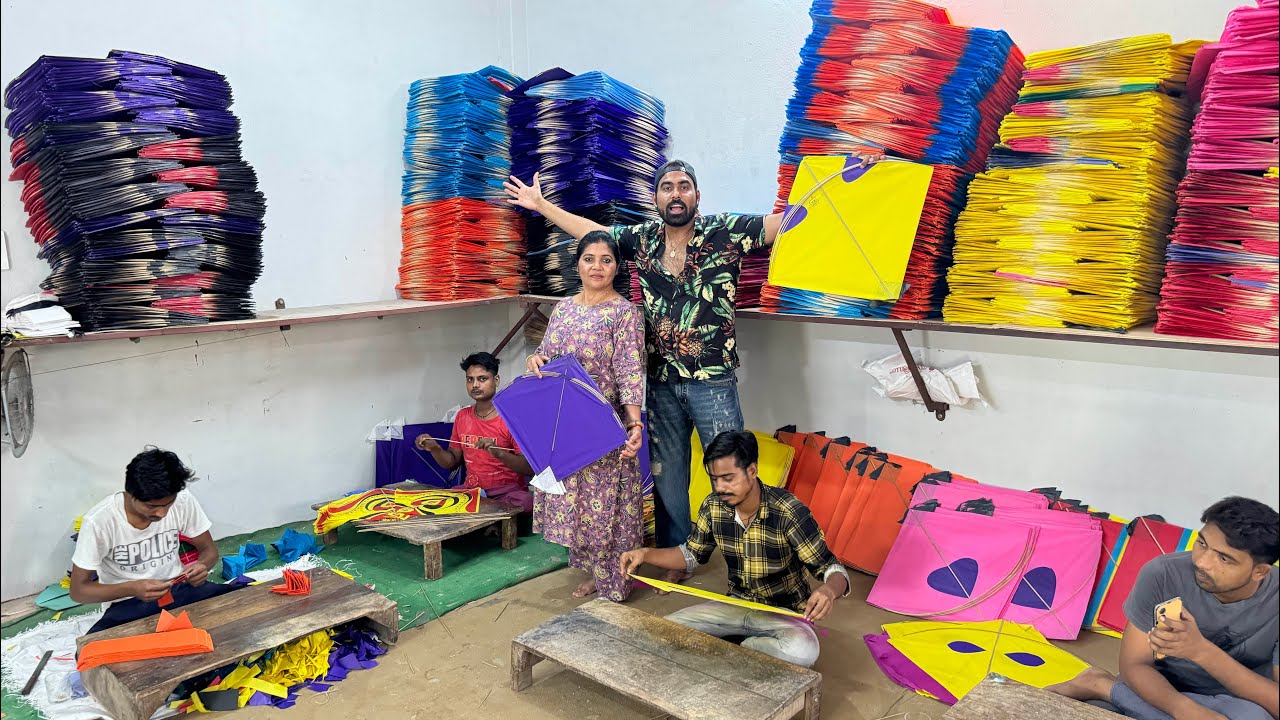 How Rampur KITES Are Made 😍 - INDIA BIGGEST KITE FACTORY TOUR - Million Dollar Business