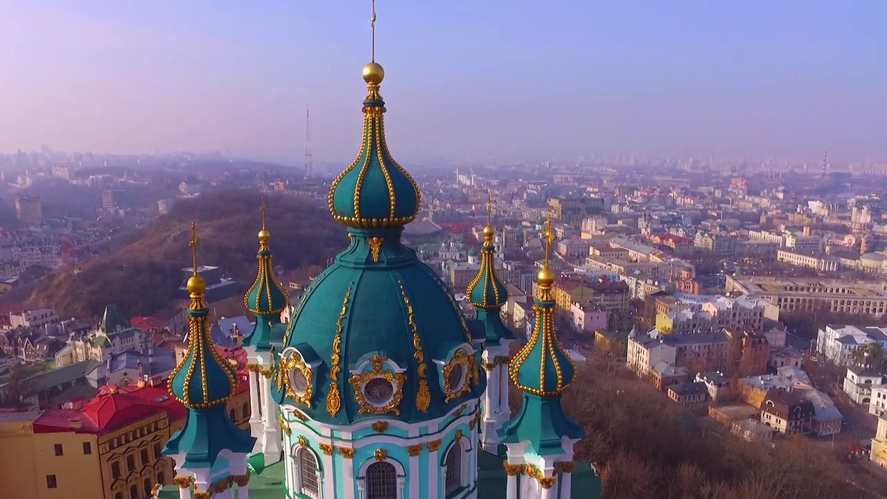 Киев. Центр. Съёмка с дрона.