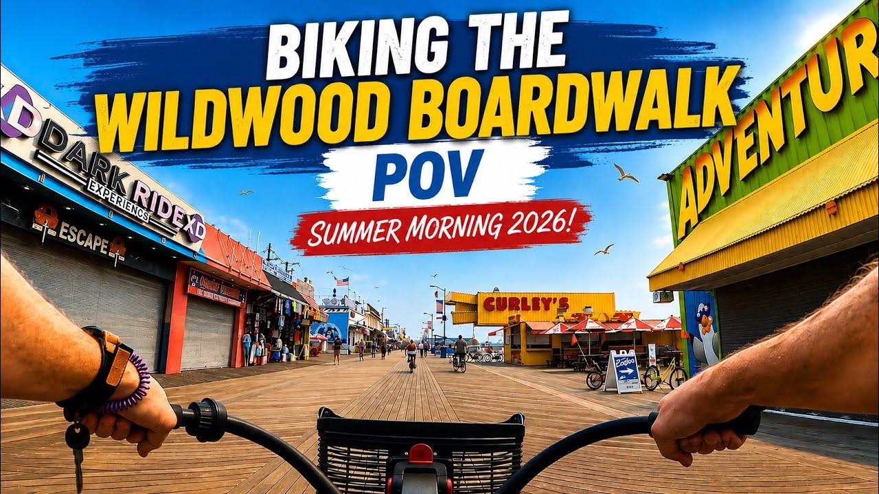 I Biked the Wildwood Boardwalk on a Beautiful Summer Morning | POV 2026