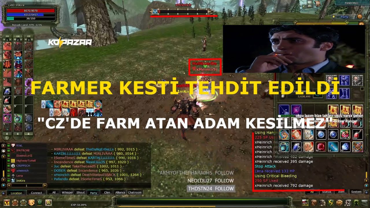 ImKira Pandora'da Farmer Kesiyor ve Sonrasında Tehdit Ediliyor! l CHATE DİKKAT l Knight Online