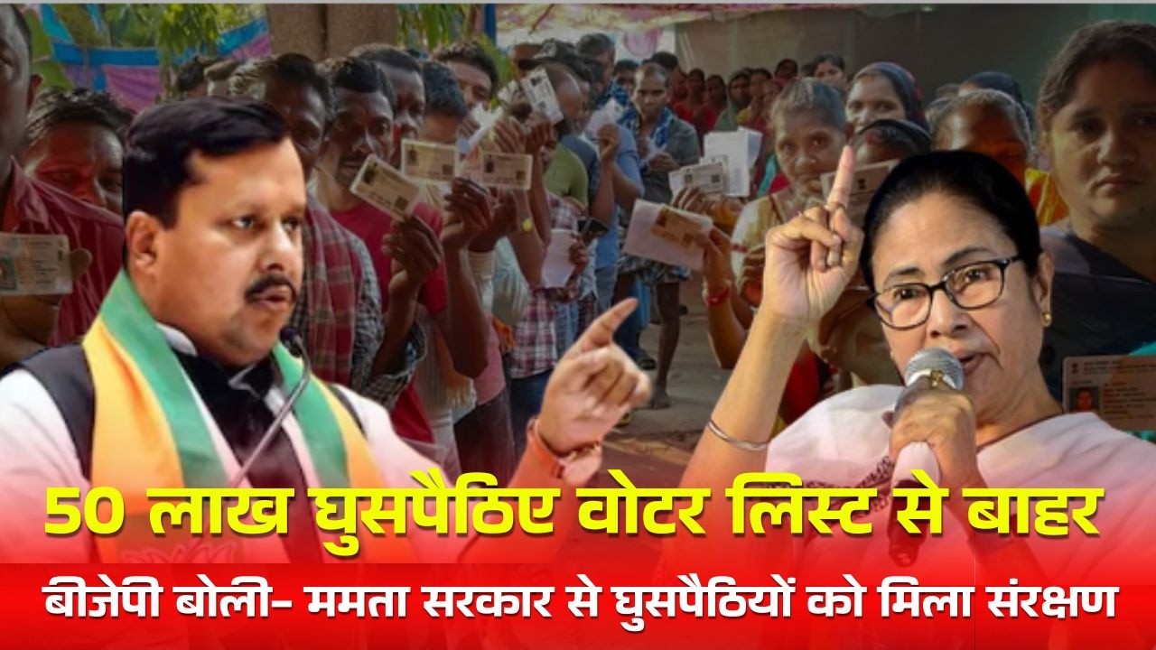 50 लाख घुसपैठिए वोटर लिस्ट से बाहर, बीजेपी बोली- ममता सरकार से घुसपैठियों को मिला संरक्षण