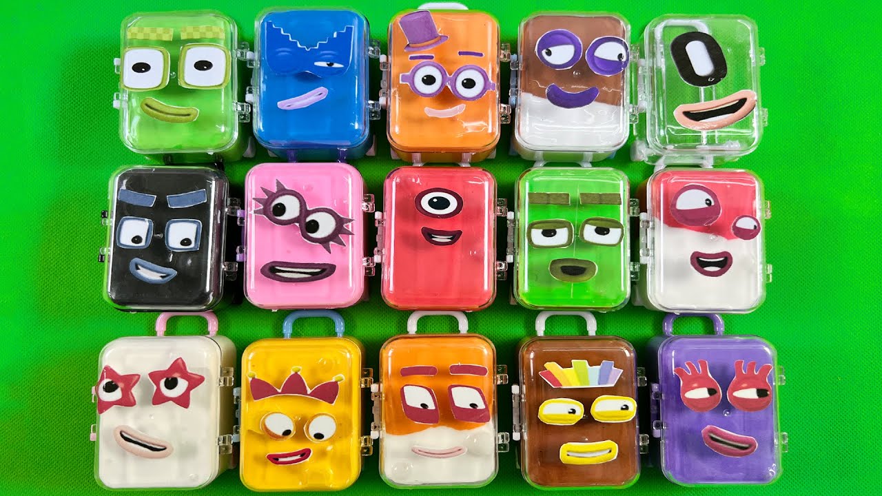 Numberblocks - Looking Clay With Mini Suitcase Coloring!! Satisfying CLAY Video,ASMR