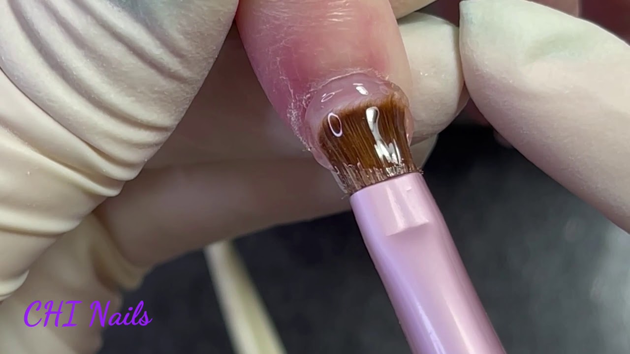 #102. Fill móng ngắn với liquid gel.