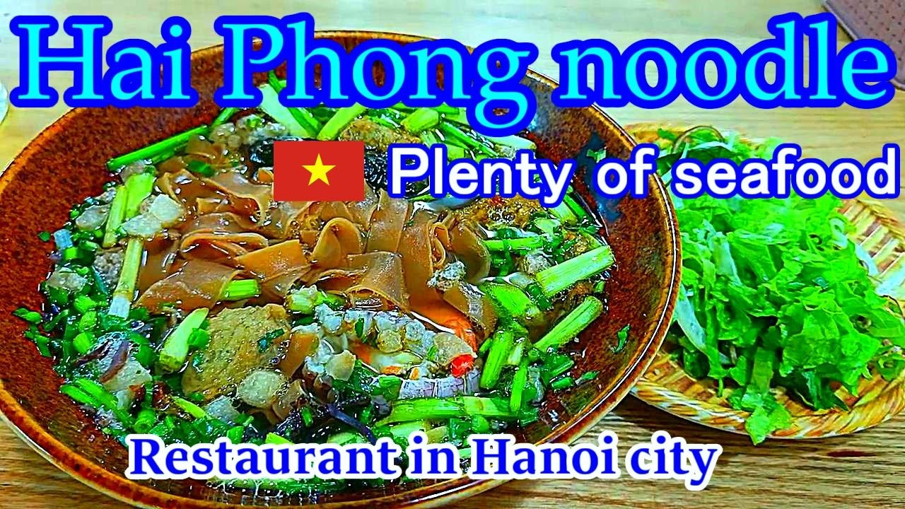 Hai Phong seafood noodles with mantis shrimp,Vietnam