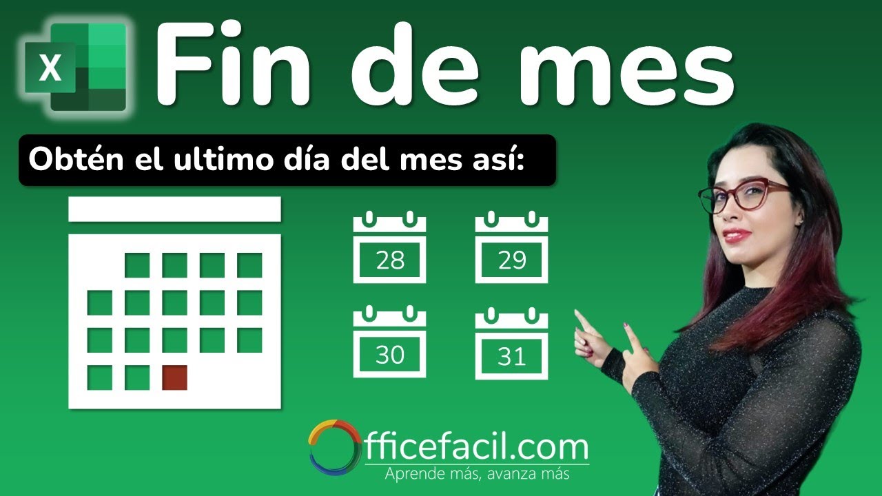 Fin de mes | fórmulas de fecha en Excel