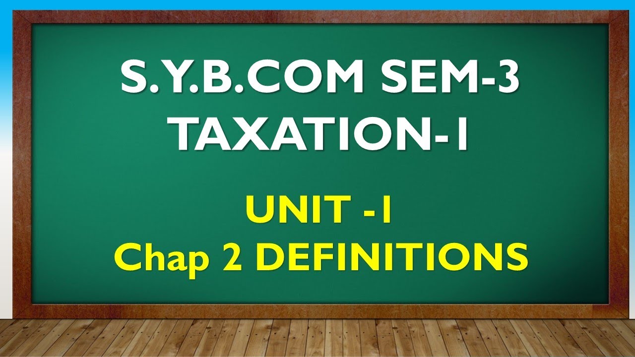 S Y BCOM SEM - 3 | TAXATION | DEFINITION LEC- 1 | GUJARATI By Suresh Sir