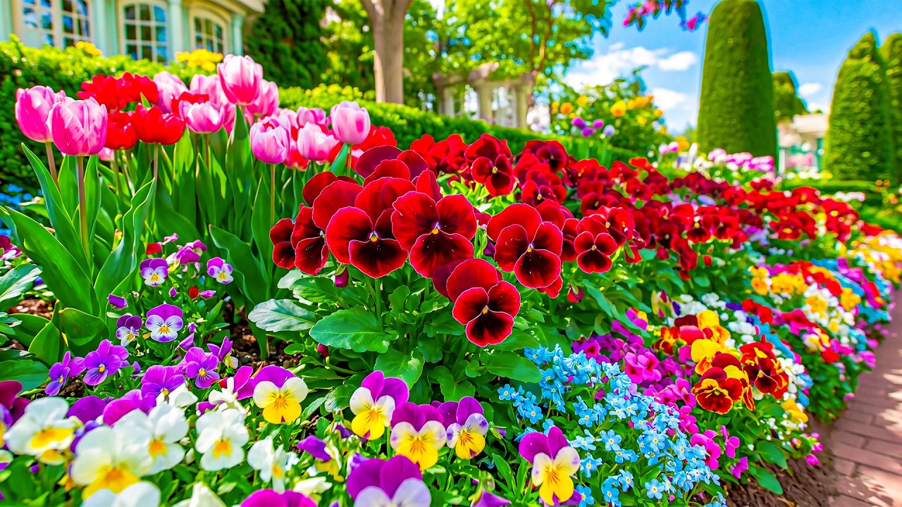 Эта цветочная клумба перед домом выглядит невероятно 🌸 Вдохновляющие простые идеи дизайна сада, к...