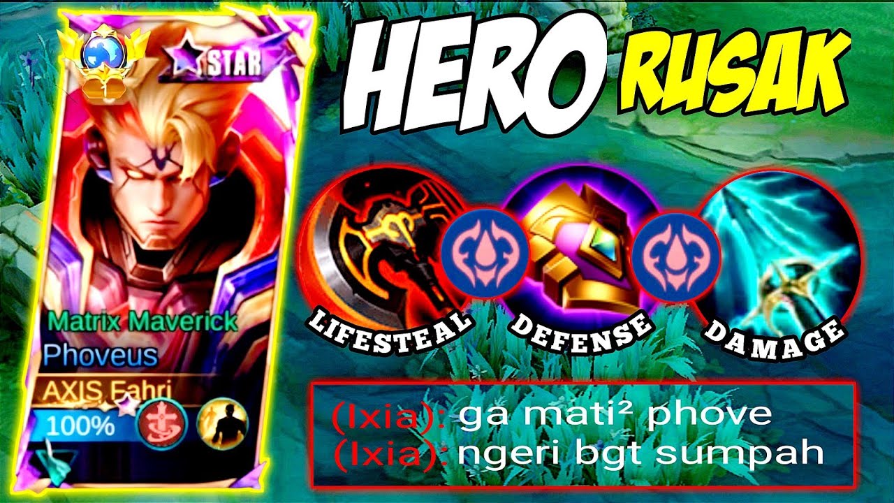 PHOVEUS COUNTER HERO META! KEBAL KEROYOK KERAS  KAYA BATU😱 BUILD PHOVEUS TERSAKIT DAN TERKUAT 2025