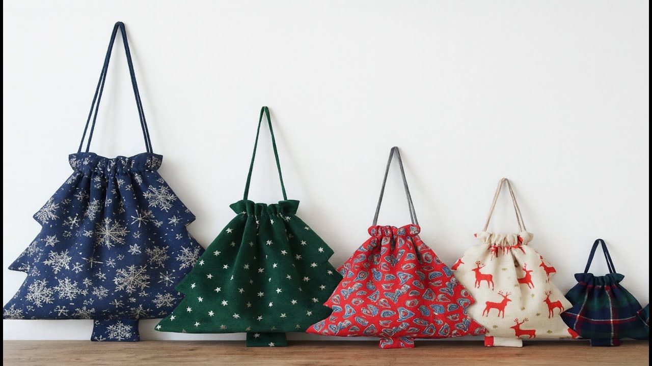 Sew a Fabric Christmas Tree Pouch | Step-by-Step Tutorial