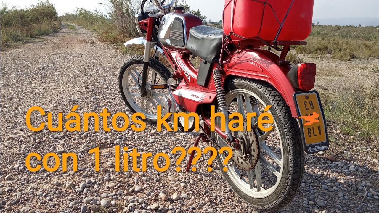 Mobylette con 1 LITRO de gasolina!