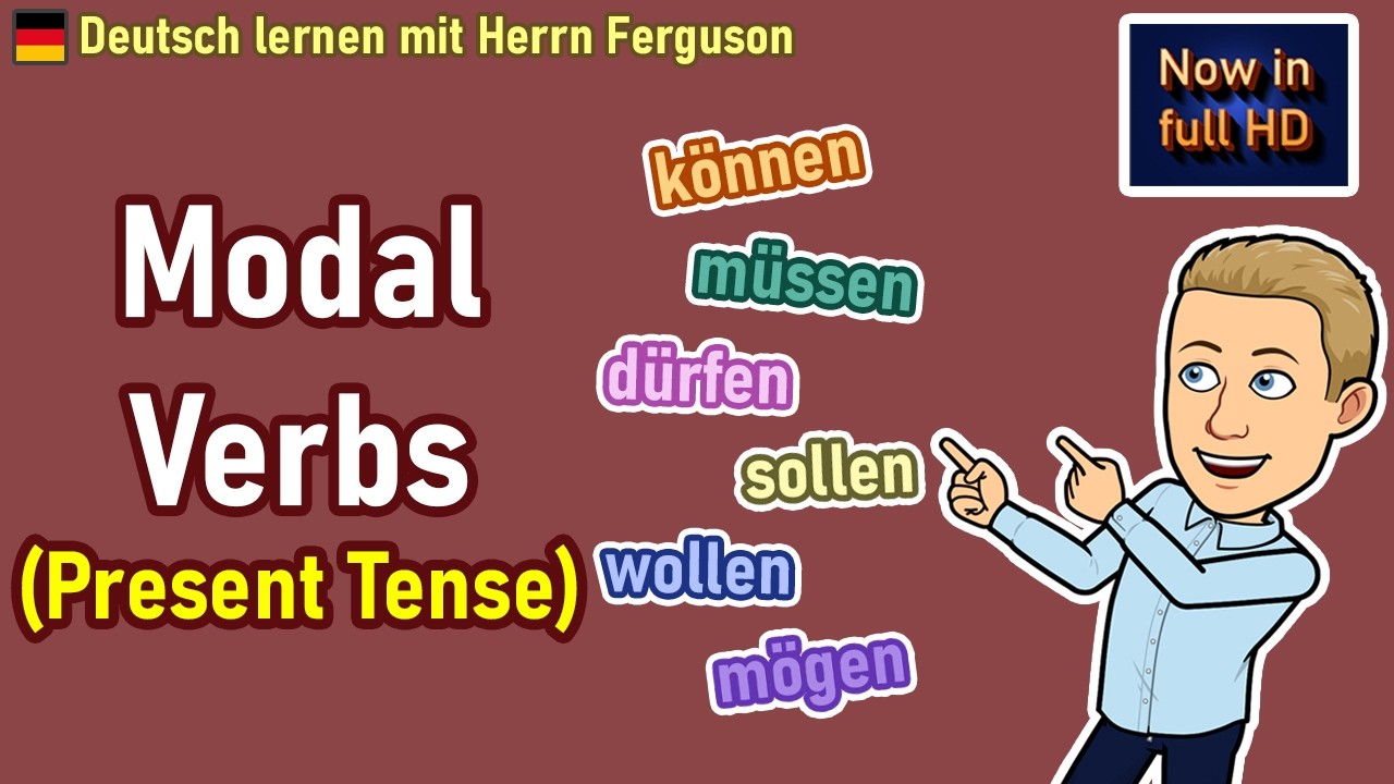 Master German Modal Verbs 🔥: Present Tense Conjugation & Usage | German Language Tutorial 💪🏼🙋🏼‍♂️